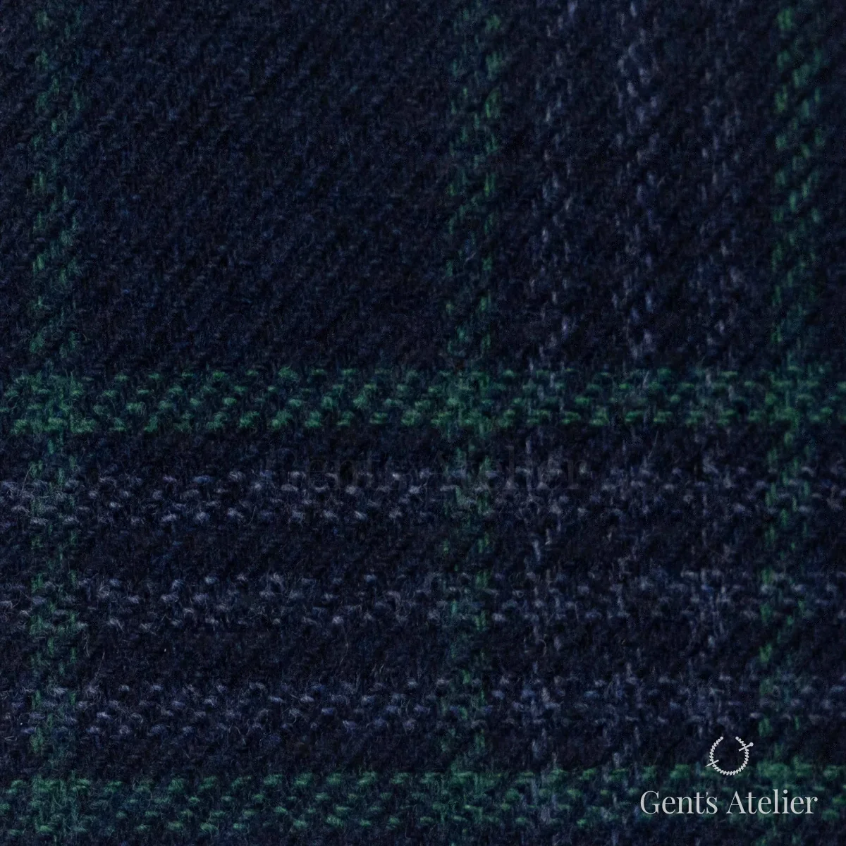 Костюмная ткань Marzoni 651 - 674 / 1200 — Синий / Зелёный, виндоупейн, 90% шерсть, 10% Cashmere