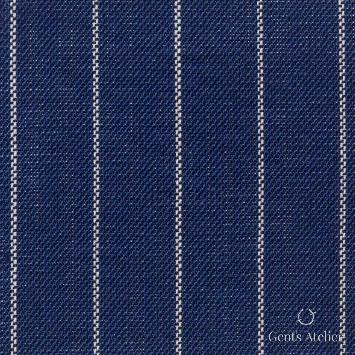 Костюмная ткань Marzoni 619 - 127 / 1000 — Синий / Белый, в полоску, 100% шерсть