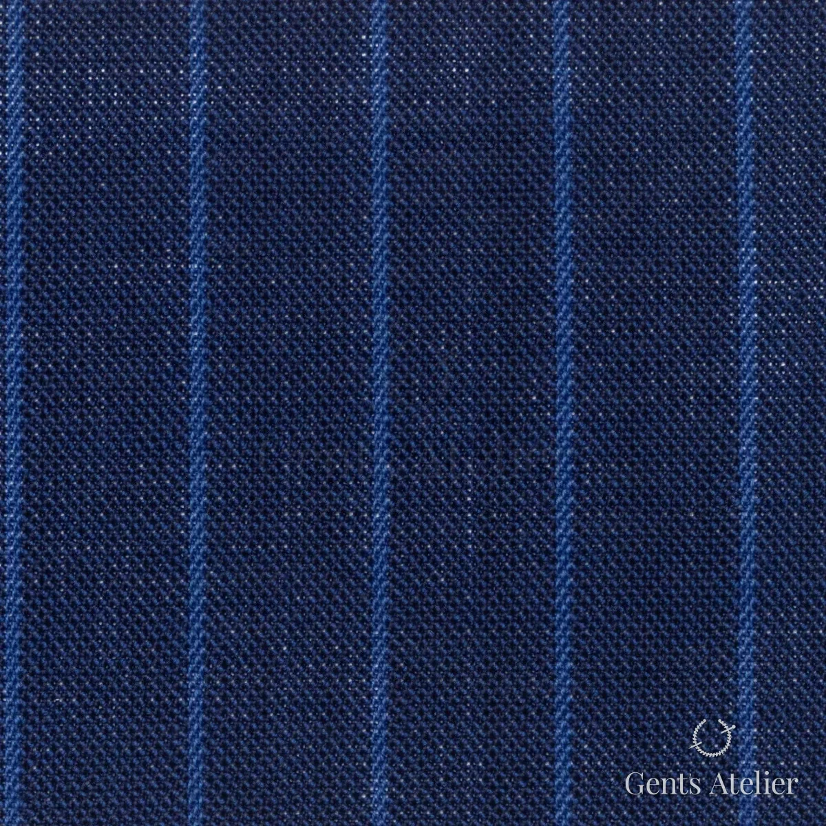 Костюмная ткань Marzoni 619 - 129 / 1000 — Синий / Голубой, в полоску, 100% шерсть