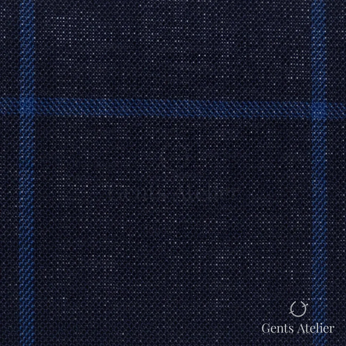 Костюмная ткань Marzoni 619 - 141 / 1000 — Тёмно-синий / Синий, виндоупейн, 100% шерсть