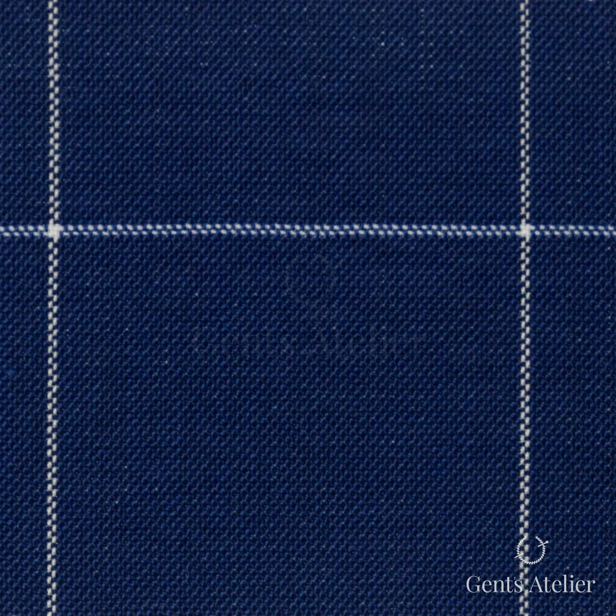 Костюмная ткань Marzoni 619 - 143 / 1000 — Синий / Белый, виндоупейн, 100% шерсть