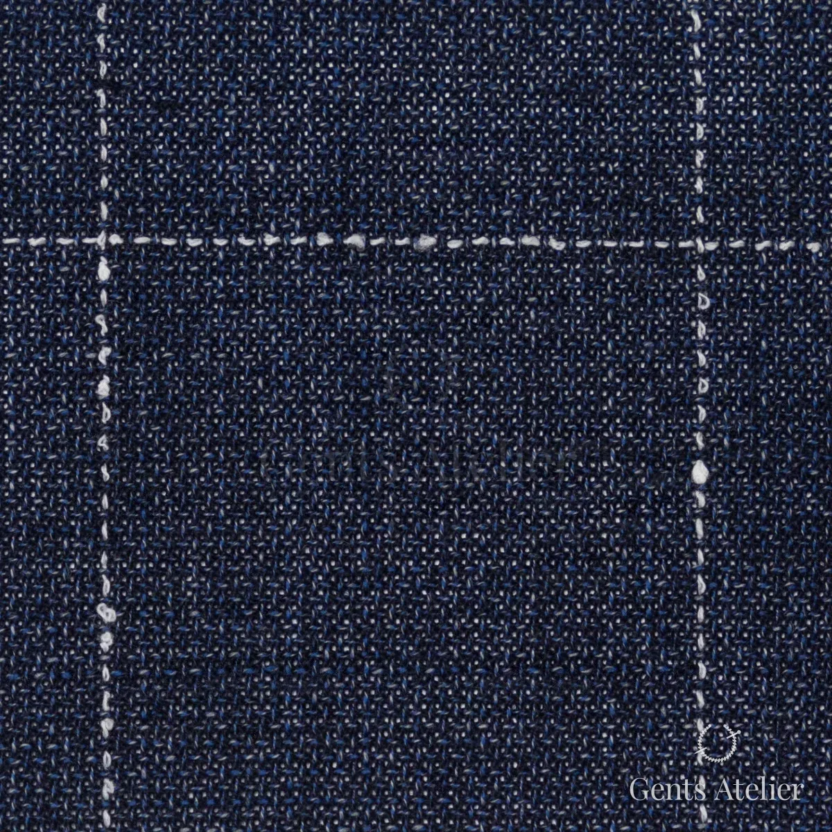 Костюмная ткань Marzoni 619 - 174 / 1000 — Тёмно-синий / Белый, виндоупейн, 100% шерсть