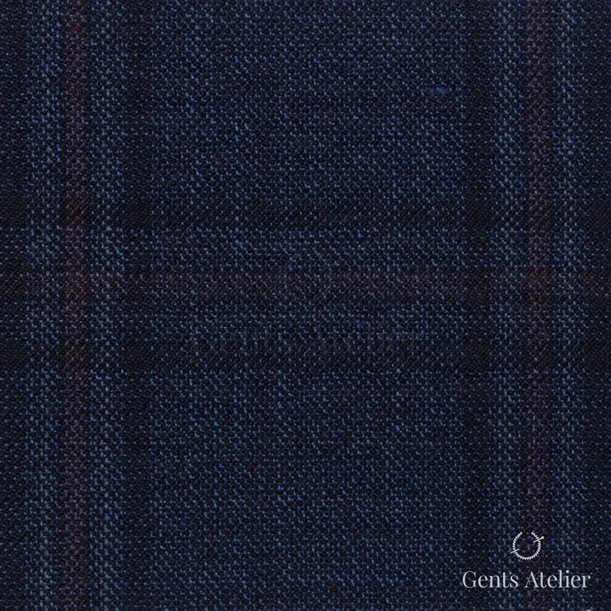 Костюмная ткань Marzoni 651 - 756 / 1200 — Синий / Коричневый, виндоупейн, 100% шерсть