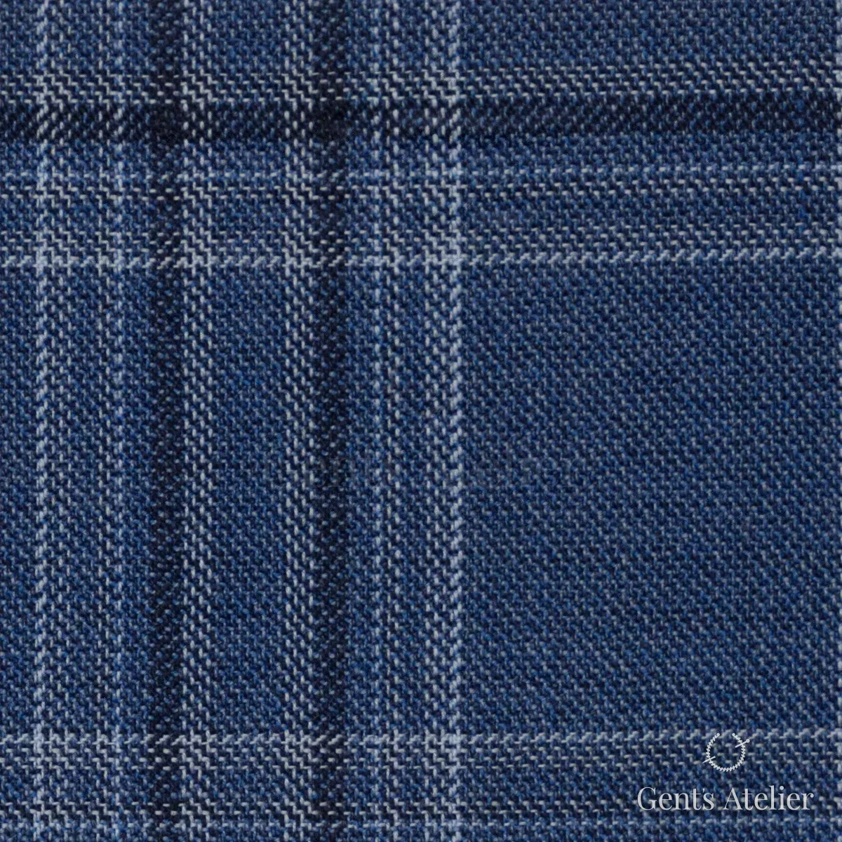 Костюмная ткань Marzoni 651 - 771 / 1200 — Синий, виндоупейн, 100% шерсть