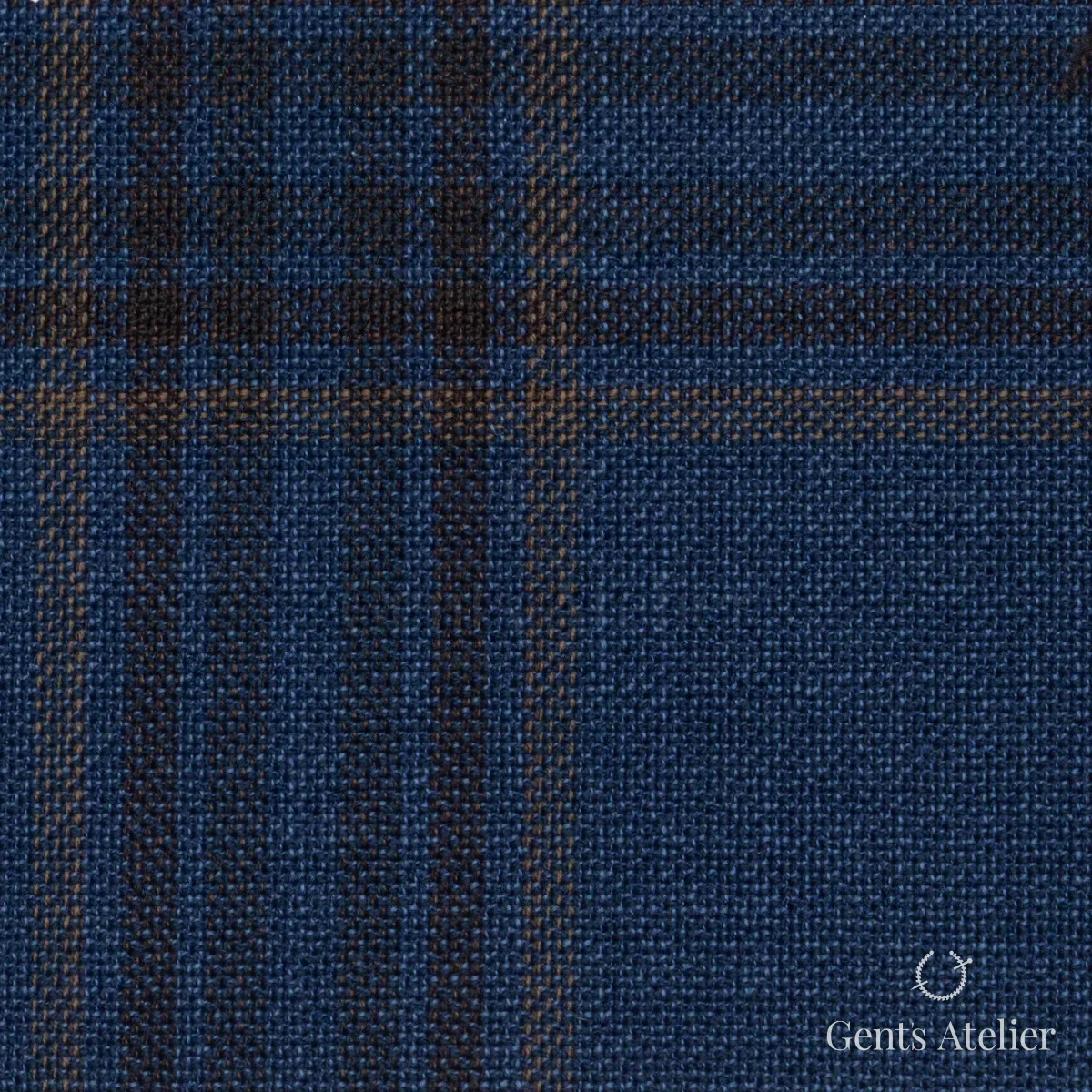 Костюмная ткань Marzoni 651 - 772 / 1200 — Синий / Песочный, виндоупейн, 100% шерсть