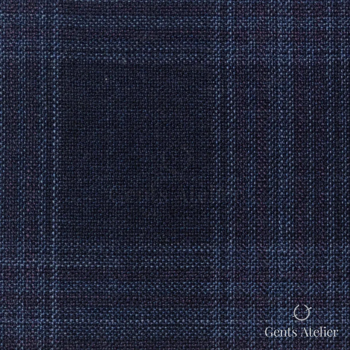 Костюмная ткань Marzoni 651 - 785 / 1000 — Синий / Фиолетовый, в клетку, 100% шерсть