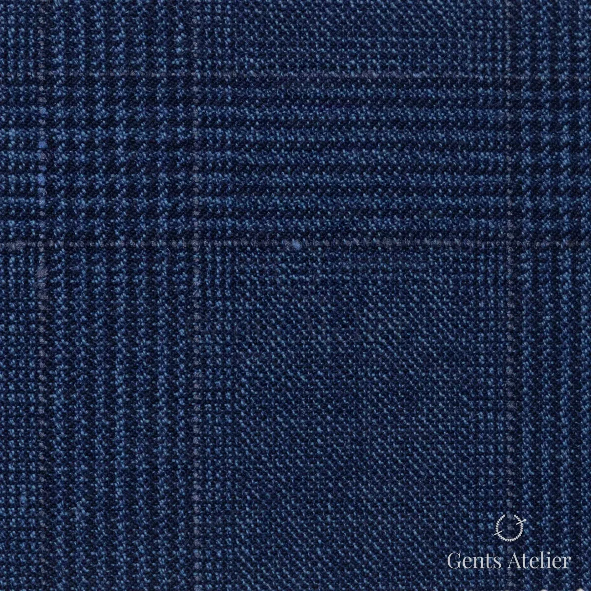 Костюмная ткань Marzoni 651 - 861 / 1200 — Синий / Тёмно-синий, в клетку, 100% шерсть