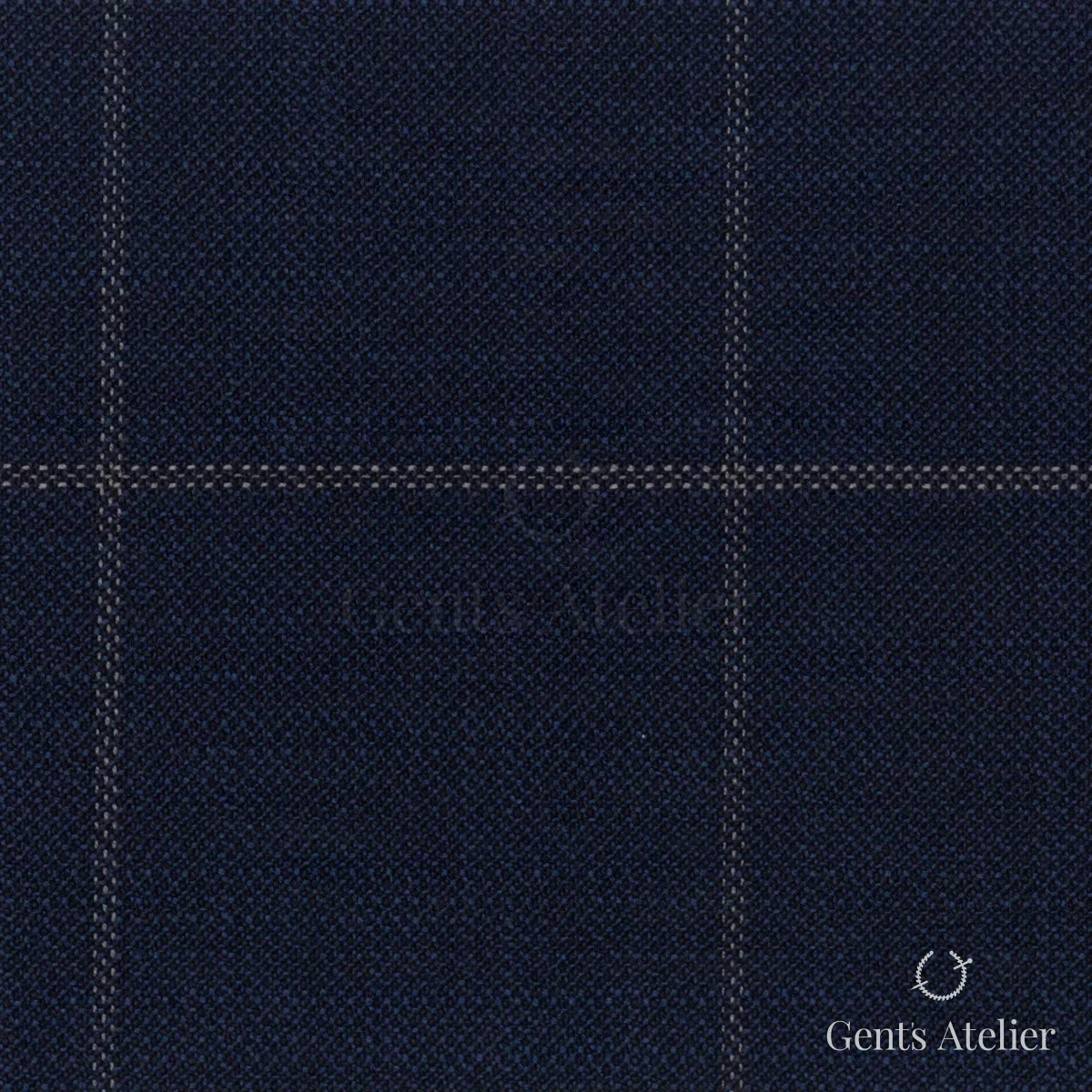 Костюмная ткань Marzoni 723 - 023 / 1200 — Тёмно-синий, виндоупейн, 100% шерсть
