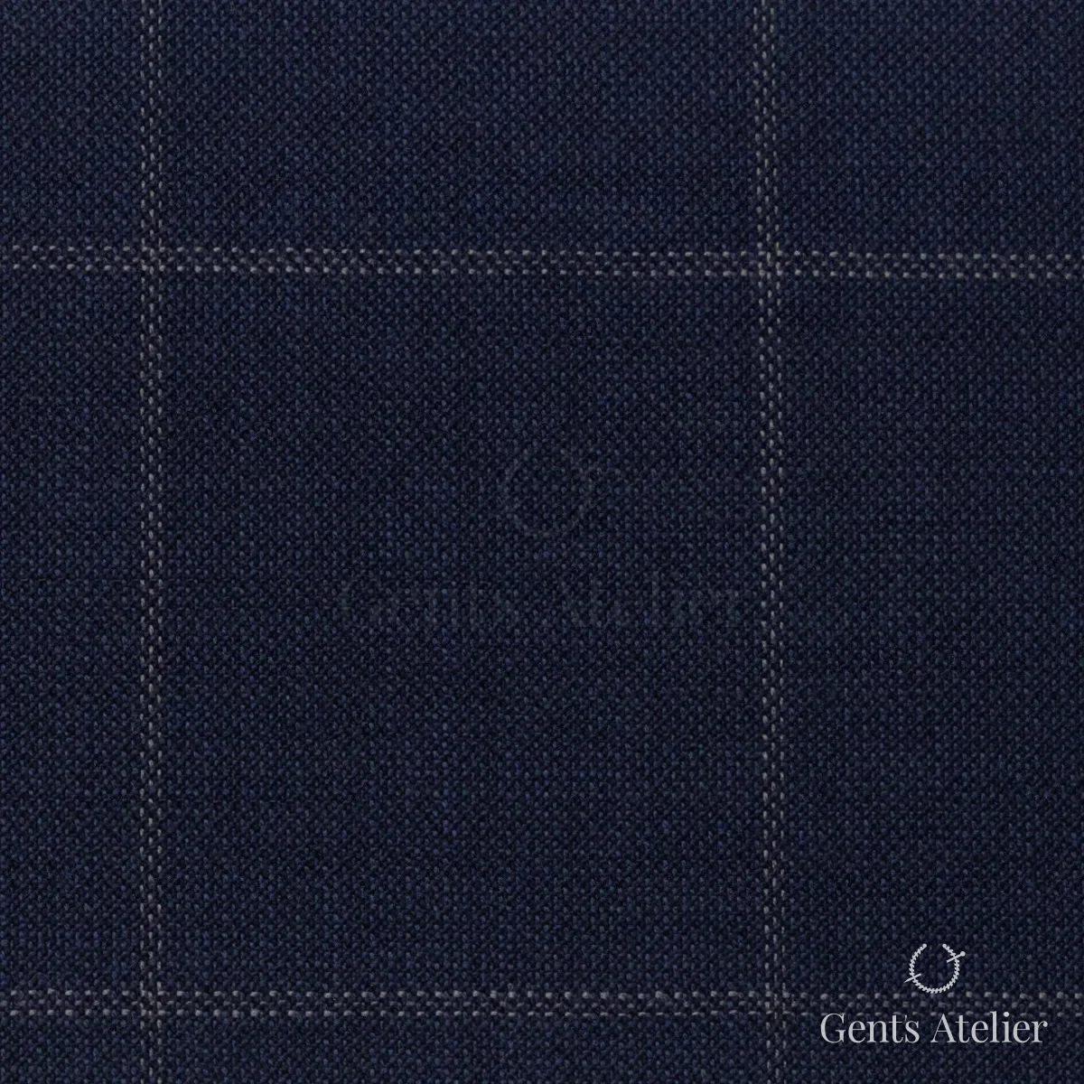 Костюмная ткань Marzoni 723 - 024 / 1200 — Тёмно-синий, виндоупейн, 100% шерсть