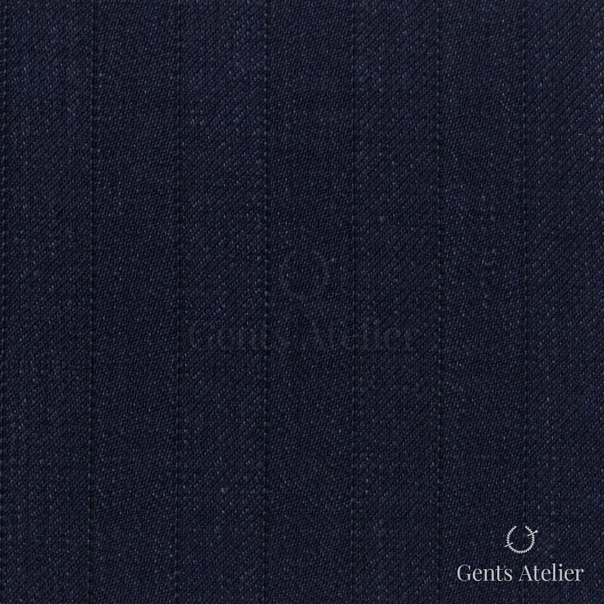Костюмная ткань Marzoni 723 - 110 / 1200 — Тёмно-синий, в полоску, 100% шерсть