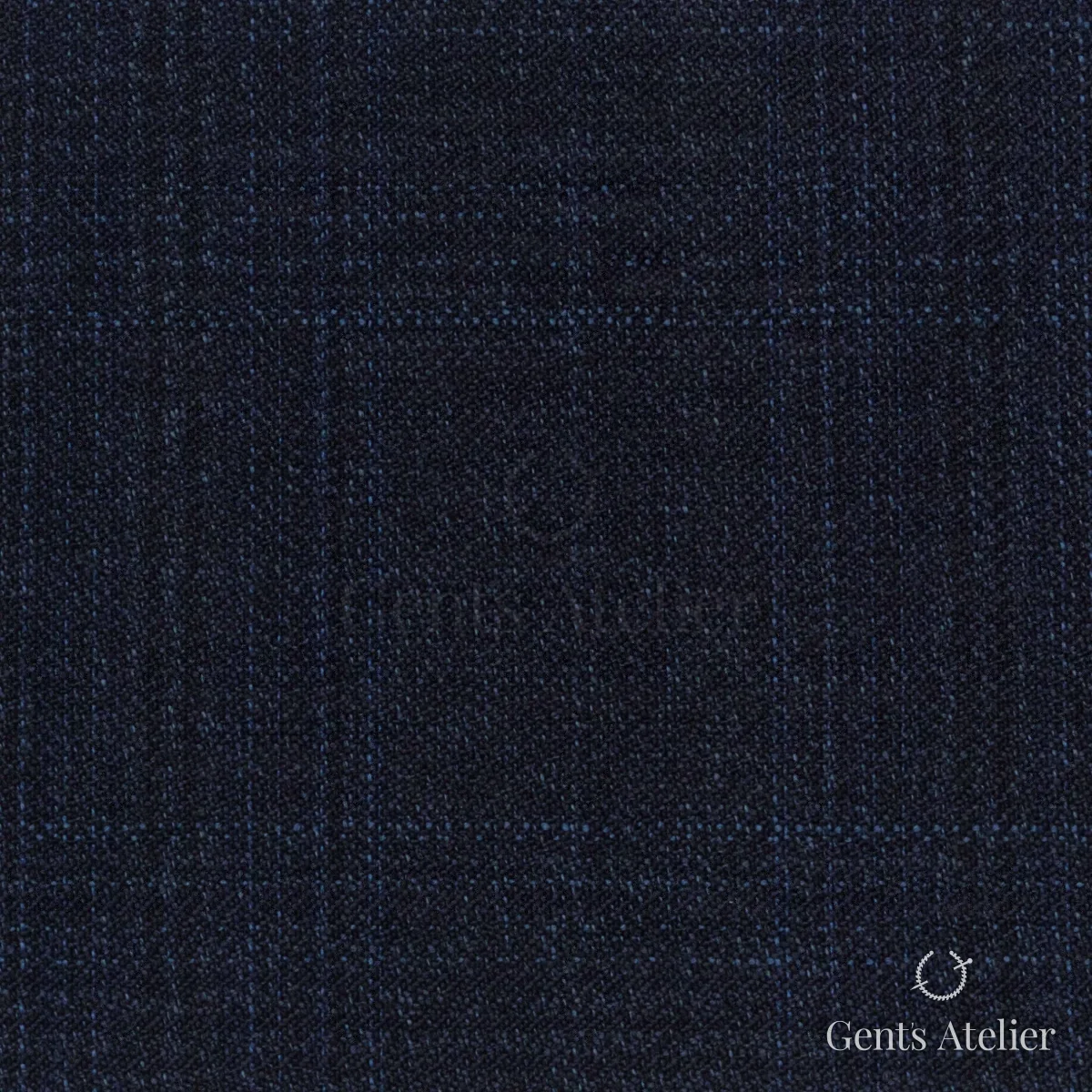 Костюмная ткань Marzoni 723 - 111 / 1200 — Тёмно-синий / Синий, виндоупейн, 100% шерсть