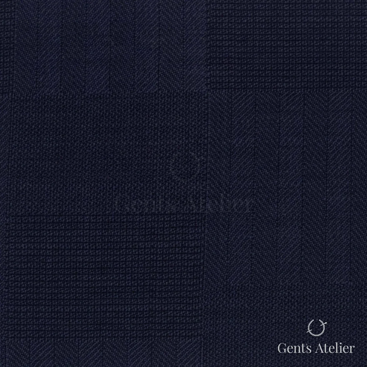 Костюмная ткань Marzoni 723 - 112 / 1200 — Тёмно-синий, виндоупейн, 100% шерсть