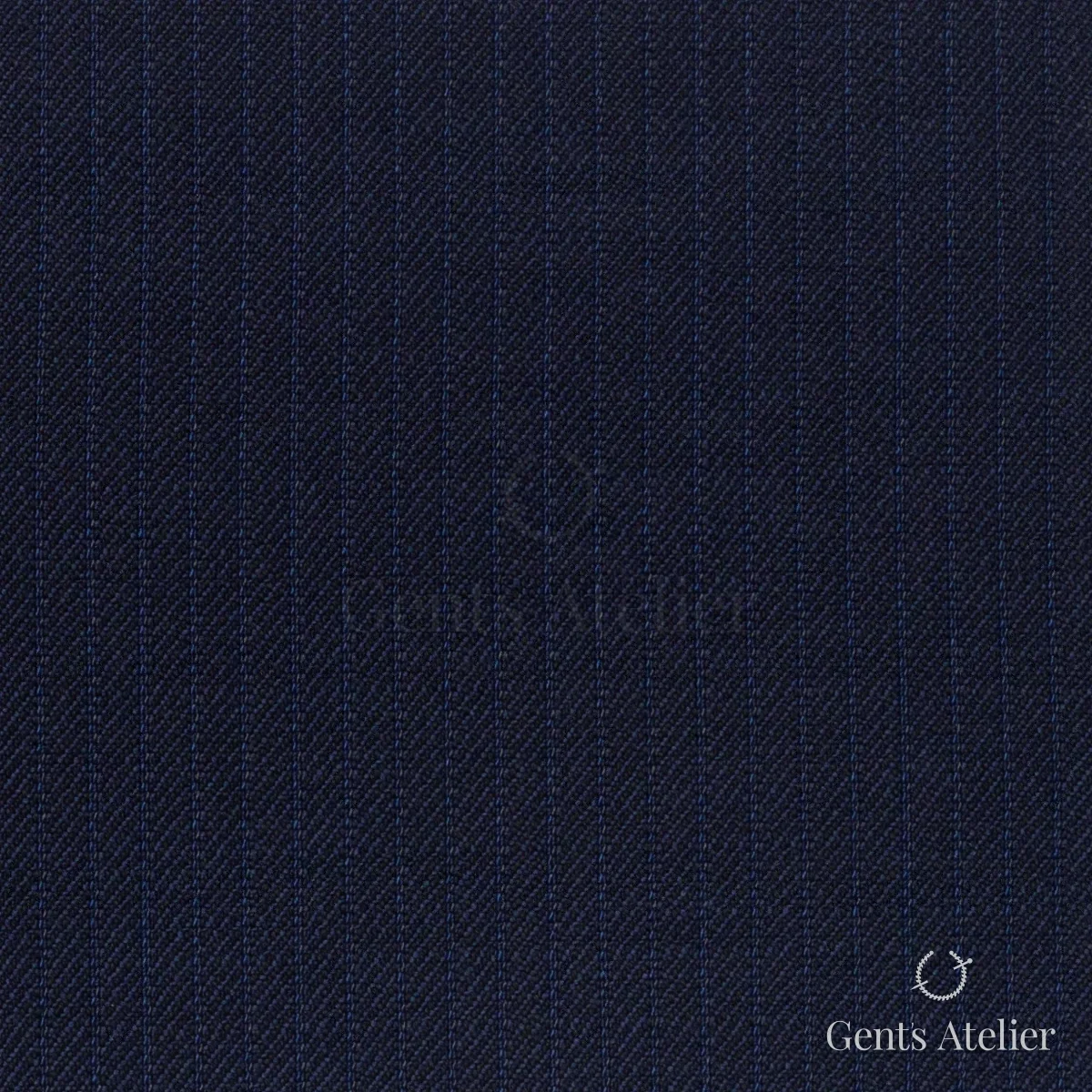 Костюмная ткань Marzoni 725 - 446 / 1300 — Тёмно-синий / Синий, в полоску, 100% шерсть