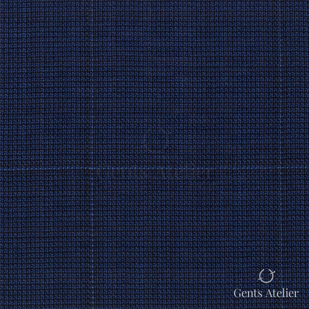 Костюмная ткань Marzoni 725 - 449 / 1300 — Тёмно-синий / Синий, виндоупейн, 100% шерсть