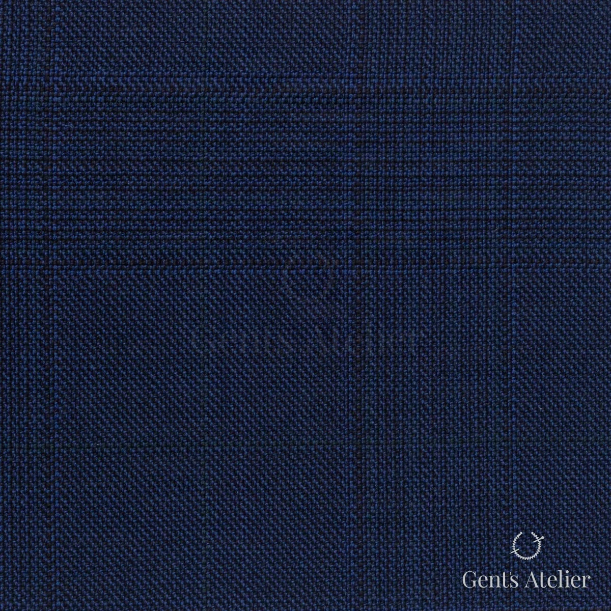 Костюмная ткань Marzoni 725 - 451 / 1400 — Синий / Тёмно-синий, виндоупейн, 100% шерсть