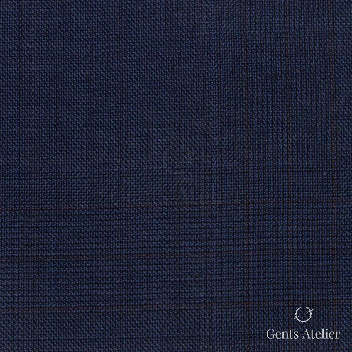 Костюмная ткань Marzoni 725 - 453 / 1400 — Тёмно-синий / Бордовый, виндоупейн, 100% шерсть