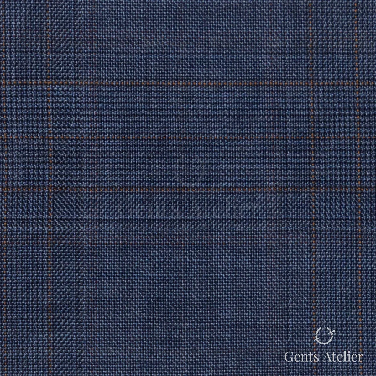 Костюмная ткань Marzoni 725 - 454 / 1300 — Синий / Песочный, виндоупейн, 100% шерсть