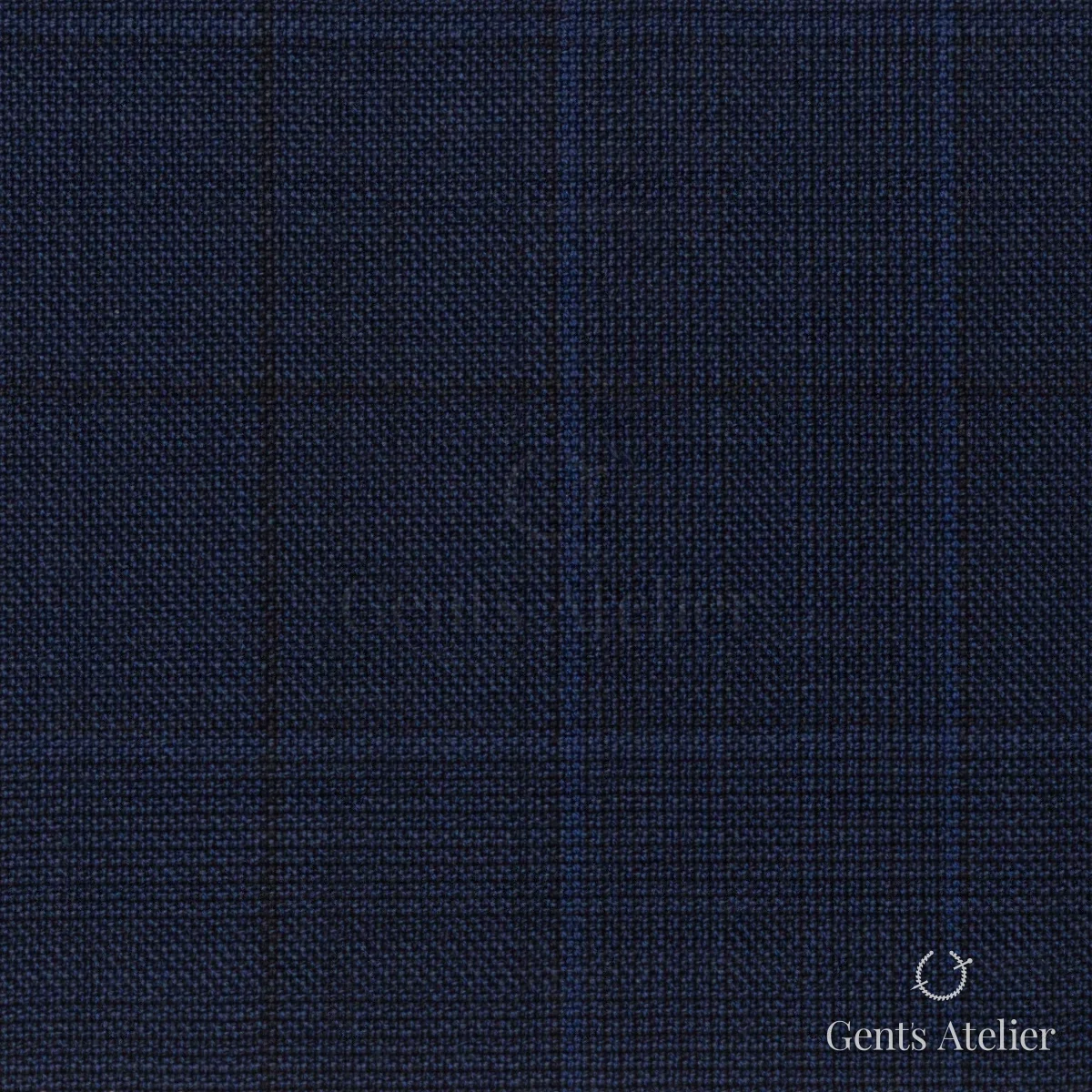 Костюмная ткань Marzoni 725 - 456 / 1400 — Тёмно-синий / Синий, виндоупейн, 100% шерсть