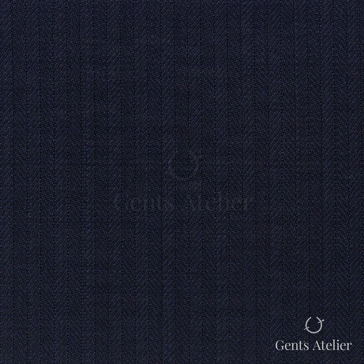 Костюмная ткань Marzoni 725 - 466 / 1400 — Тёмно-синий, в полоску, 100% шерсть