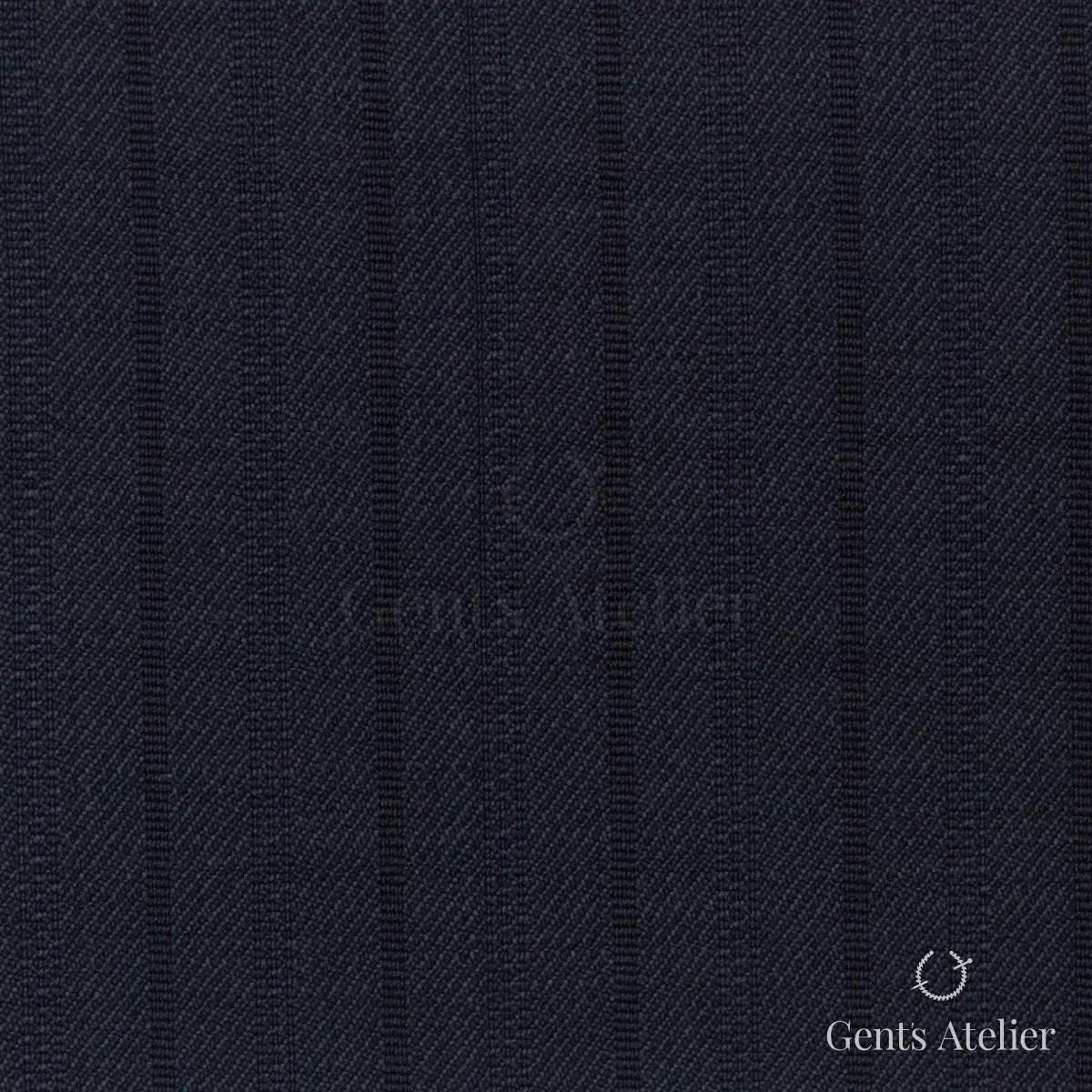 Костюмная ткань Marzoni 725 - 475 / 1300 — Тёмно-синий / Синий, в полоску, 100% шерсть