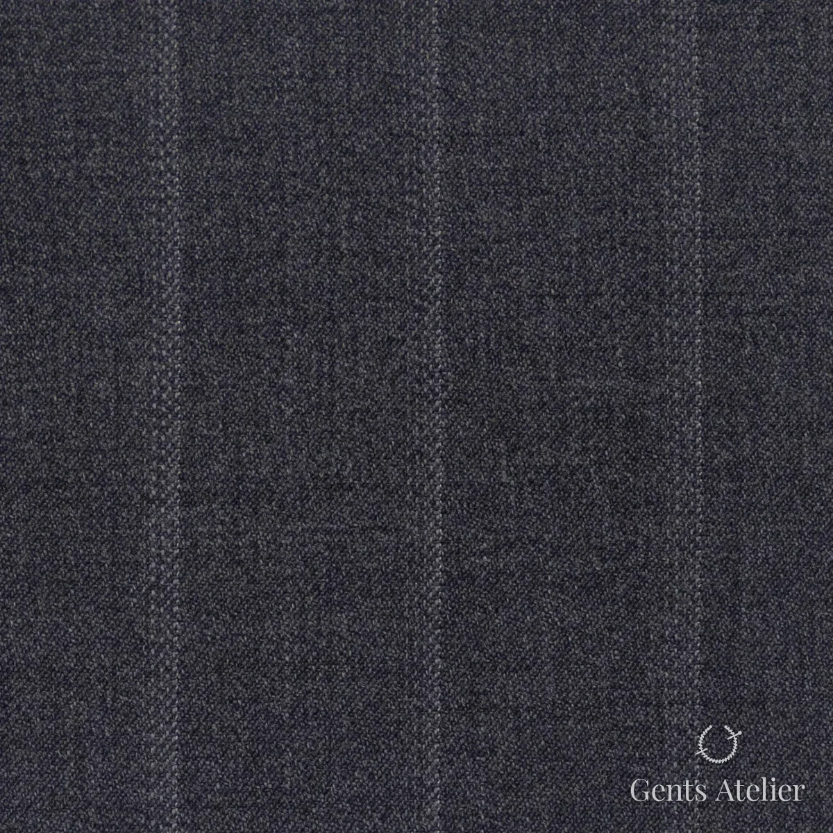 Костюмная ткань Marzoni 725 - 486 / 1500 — Тёмно-серый / Серый, в полоску, 100% шерсть