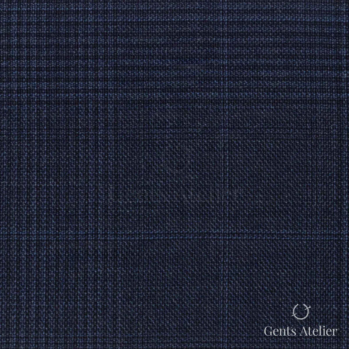 Костюмная ткань Marzoni 725 - 489 / 1500 — Синий / Тёмно-синий, виндоупейн, 100% шерсть