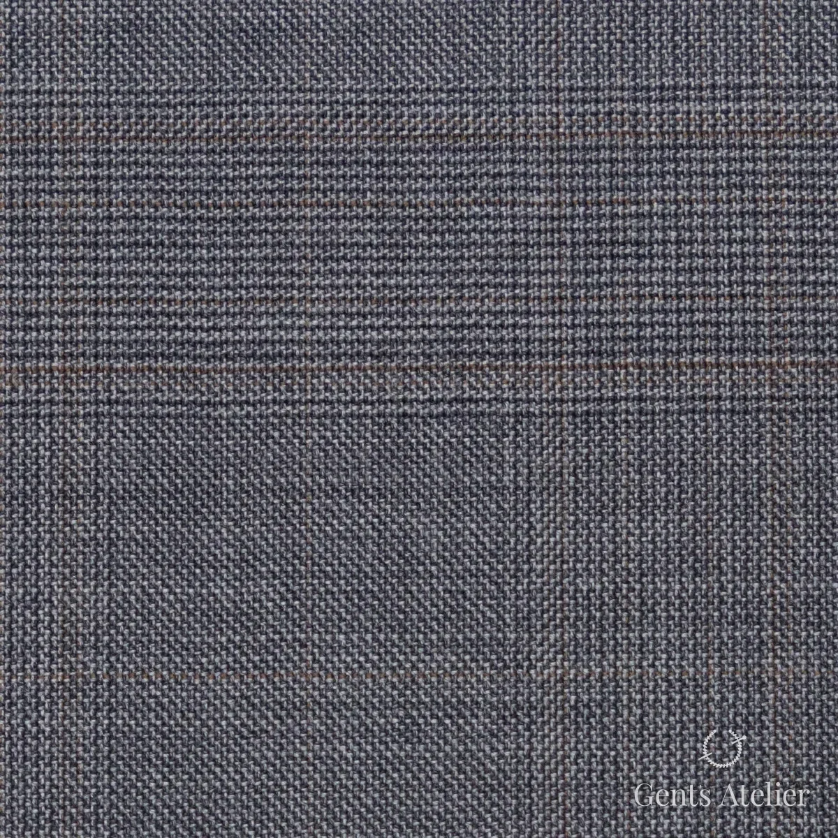 Костюмная ткань Marzoni 725 - 502 / 1500 — Серый / Бежевый, виндоупейн, 100% шерсть