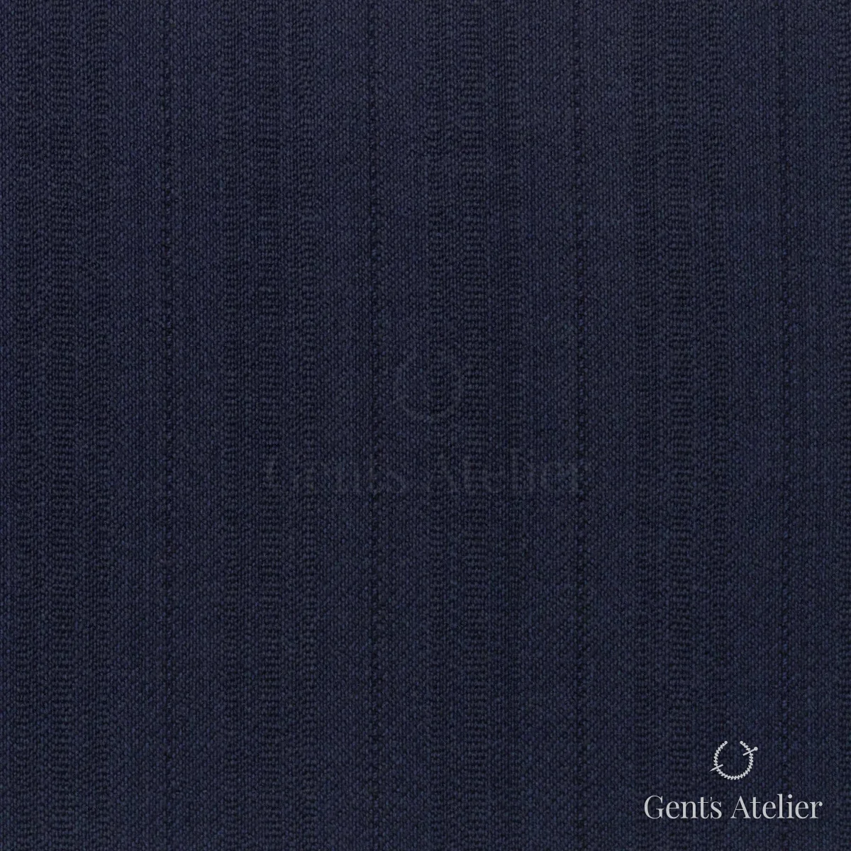 Костюмная ткань Marzoni 725 - 506 / 1500 — Тёмно-синий, в полоску, 100% шерсть