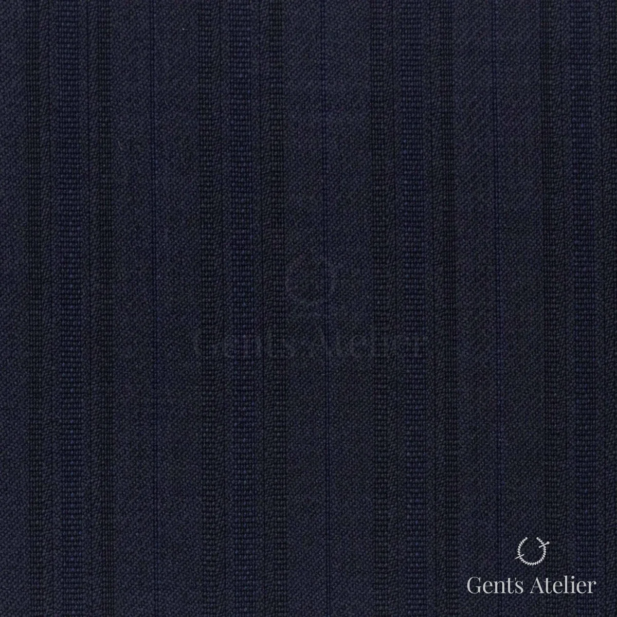 Костюмная ткань Marzoni 725 - 507 / 1500 — Тёмно-синий, в полоску, 100% шерсть
