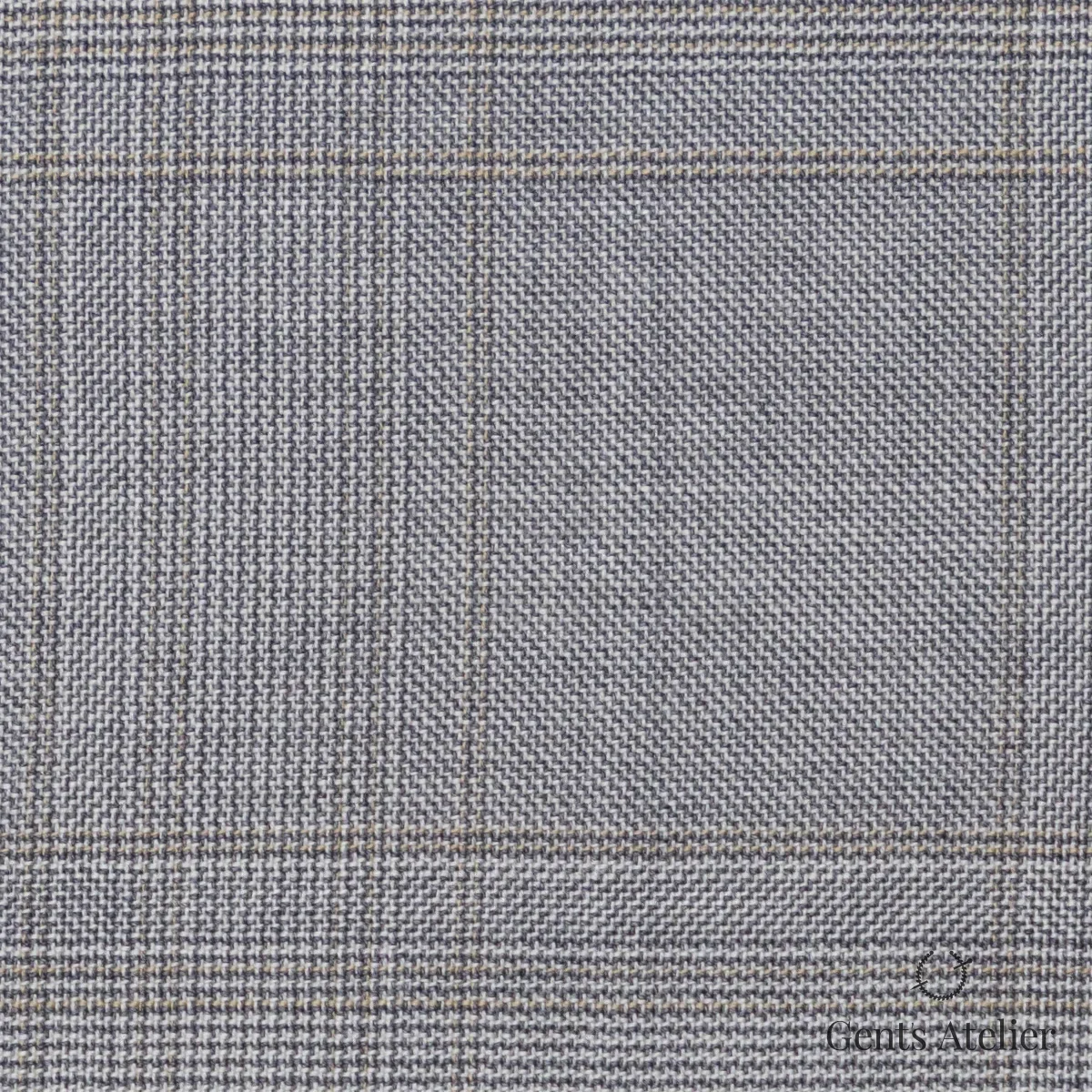 Костюмная ткань Marzoni 725 - 511 / 1500 — Серый / Бежевый, в клетку, 100% шерсть