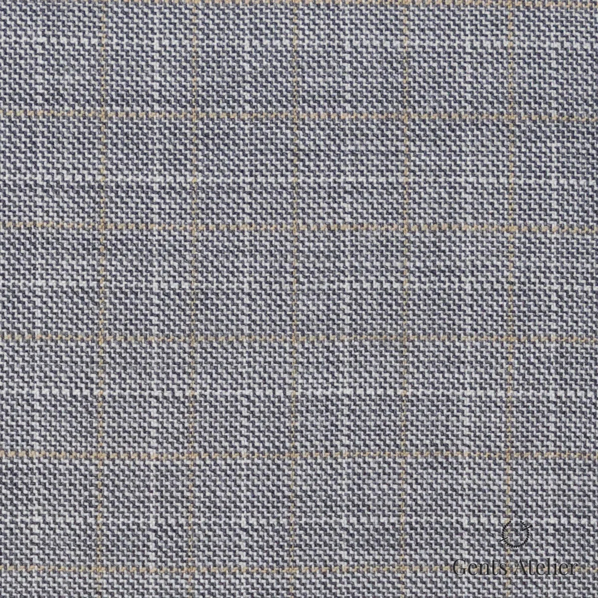 Костюмная ткань Marzoni 725 - 516 / 1500 — Серый / Бежевый, виндоупейн, 100% шерсть