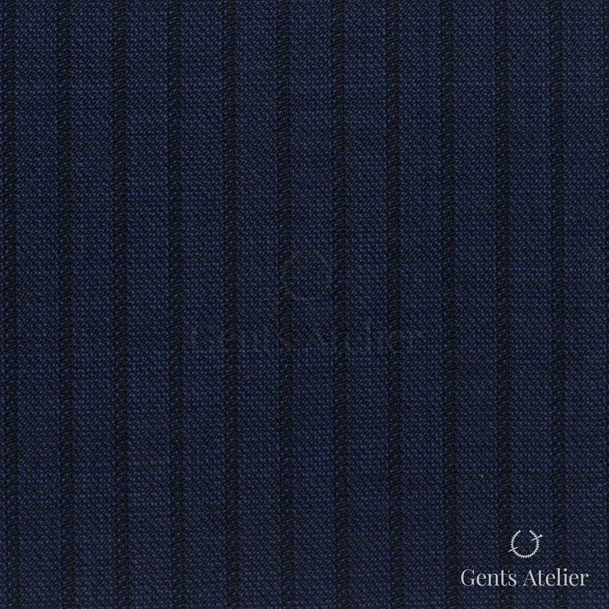 Костюмная ткань Marzoni 725 - 532 / 1400 — Тёмно-синий, в полоску, 100% шерсть