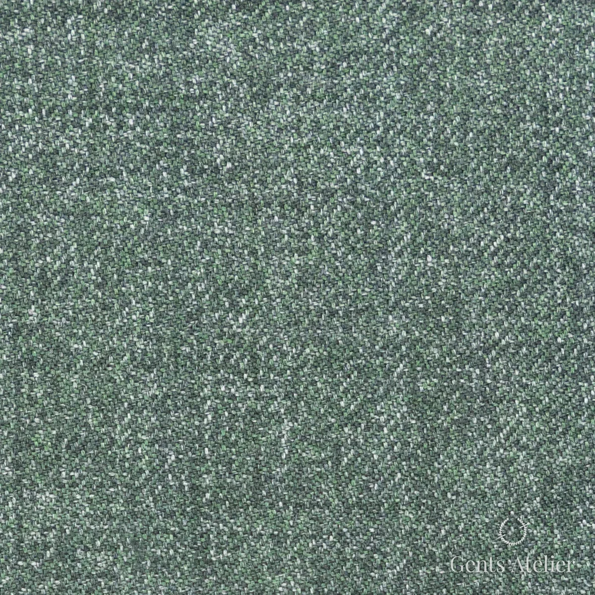 Костюмная ткань Marzoni 611 - 517 / 1300 — Зелёный, меланж, 100% Silk