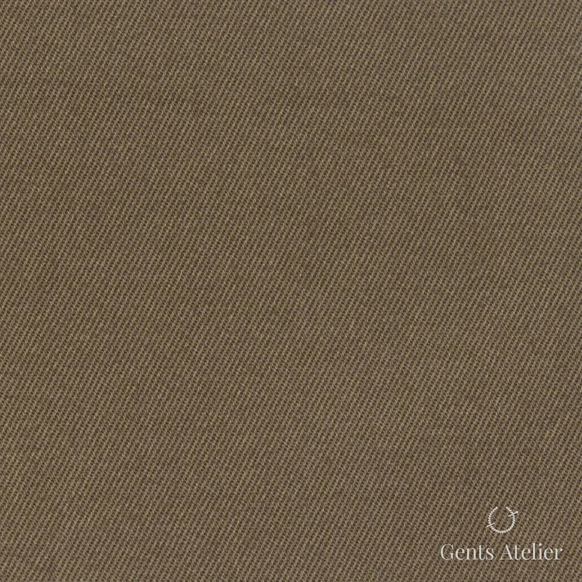 Костюмная ткань Marzoni 614 - 376 / 500 — Оливковый, однотонная, 97% Supima Cotton, 3% Lycra