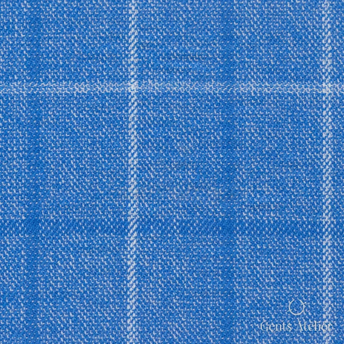 Костюмная ткань Marzoni 651 - 851 / 1200 — Синий / Белый, виндоупейн, 100% шерсть