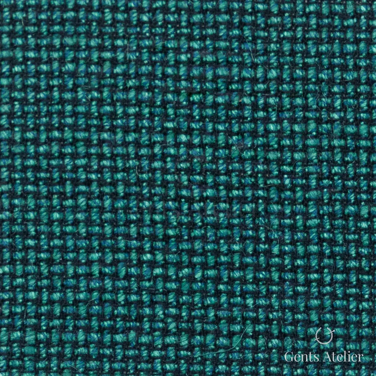 Костюмная ткань Marzoni 655 - 541 / 1200 — Нефритовый, меланж, 44% шерсть, 28% Silk, 28% Linen