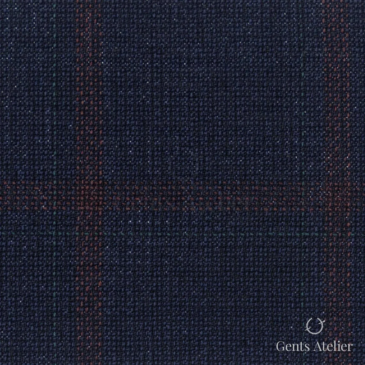 Костюмная ткань Marzoni 655 - 547 / 1200 — Тёмно-синий / Бордовый, виндоупейн, 100% шерсть