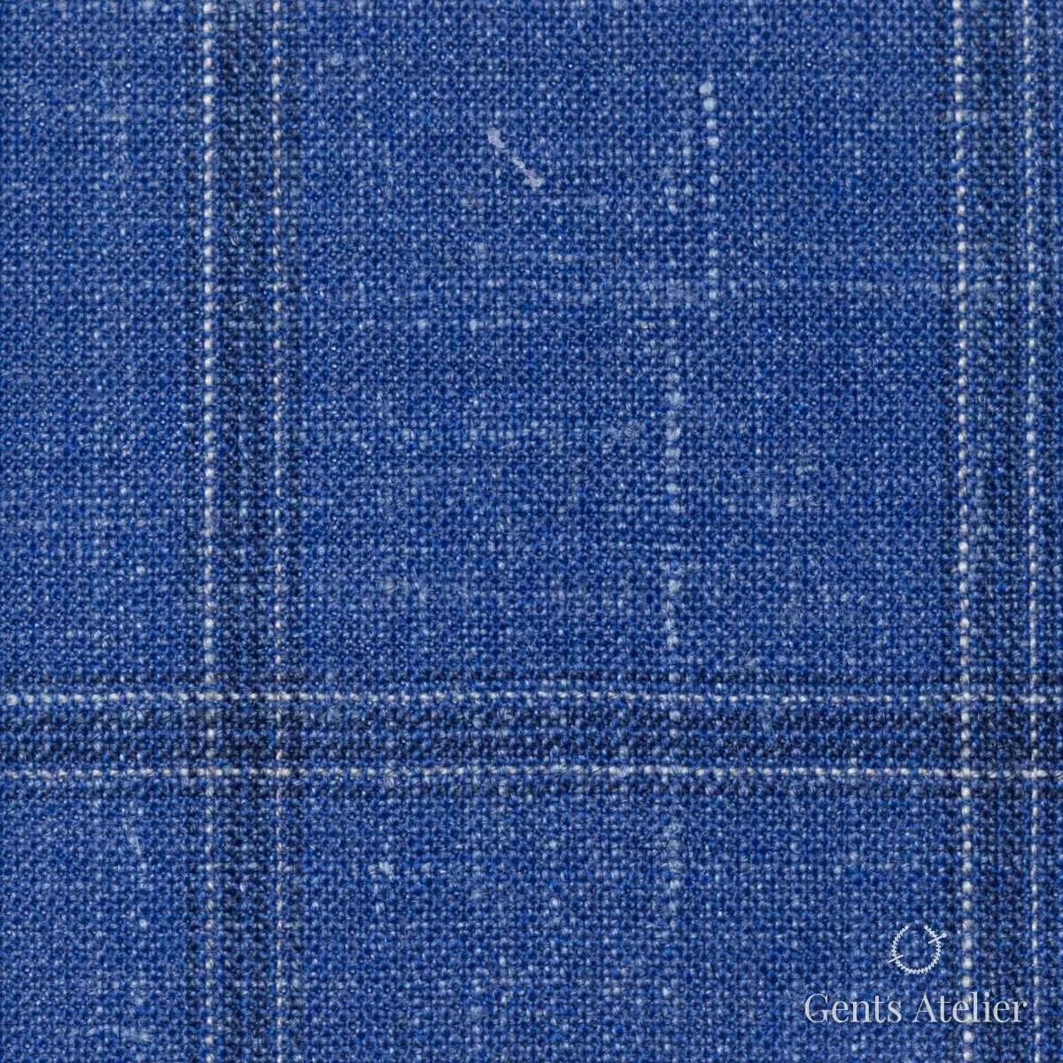 Костюмная ткань Marzoni 655 - 579 / 1200 — Синий, виндоупейн, 71% шерсть / 15% Silk / 14% Linen