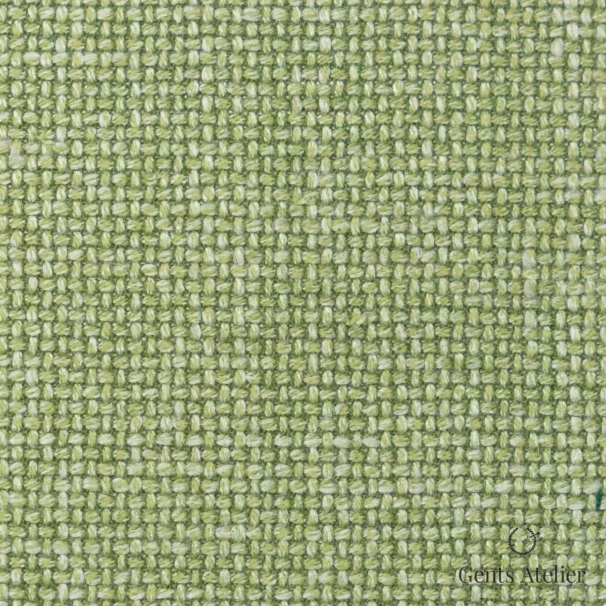 Костюмная ткань Marzoni 655 - 587 / 1300 — Зелёный, меланж, 63% шерсть, 18% Silk, 17% Linen, 2% Cashmere