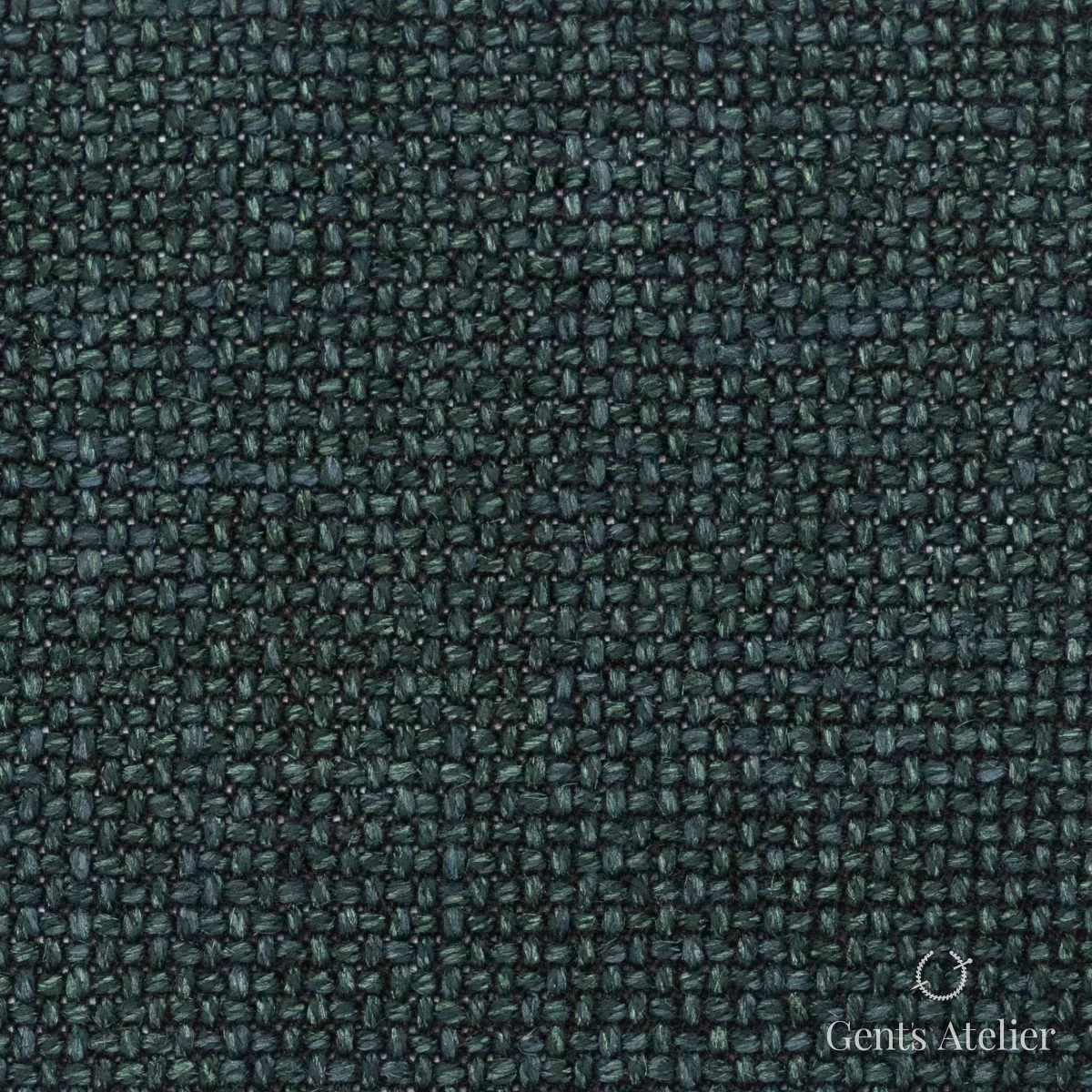 Костюмная ткань Marzoni 655 - 588 / 1300 — Тёмно-зелёный, меланж, 63% шерсть, 18% Silk, 17% Linen, 2% Cashmere