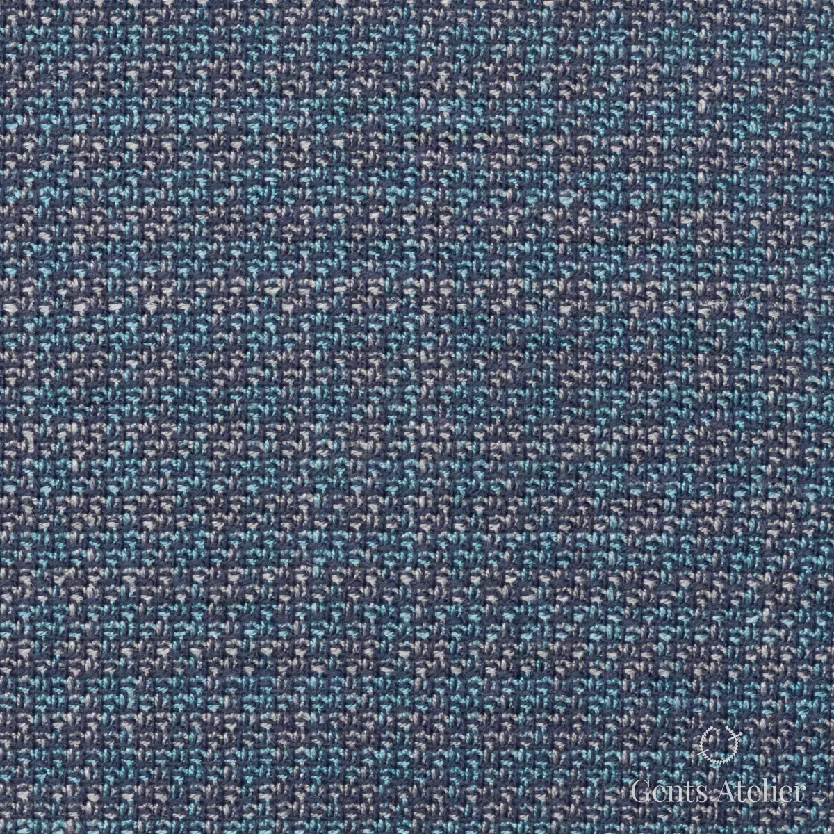Костюмная ткань Marzoni 655 - 602 / 1400 — Зелёный / Серый, меланж, 55% шерсть 34% Silk 11% Linen