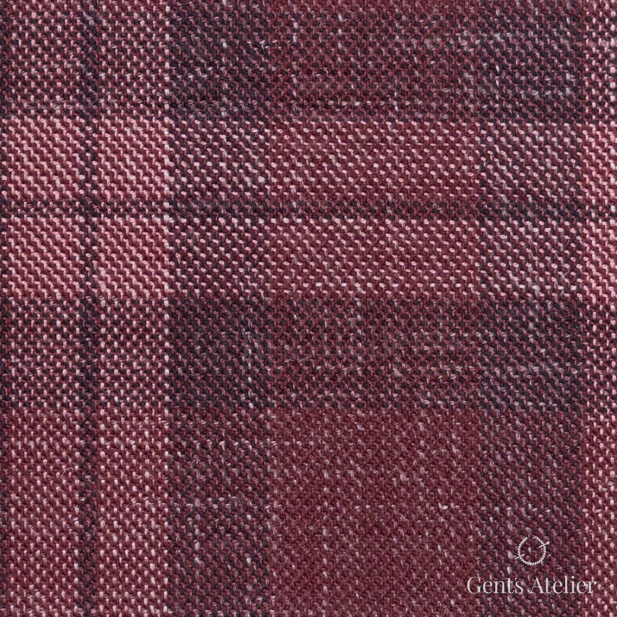 Костюмная ткань Marzoni 655 - 603 / 1400 — Бордовый / Красный, виндоупейн, 55% шерсть 34% Silk 11% Linen