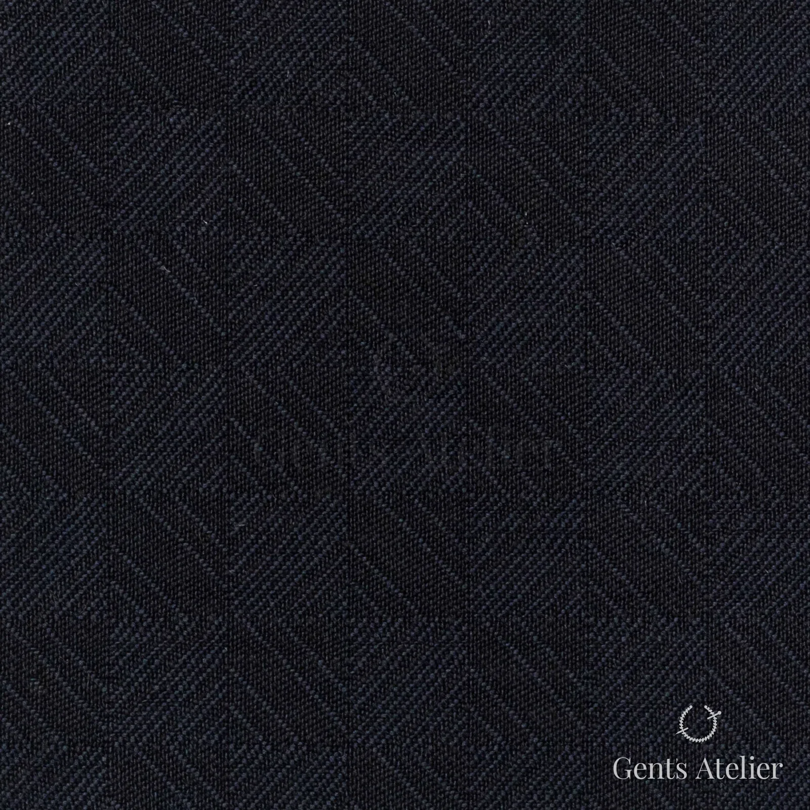 Костюмная ткань Marzoni 609 - 419 / 1000 — Тёмно-синий, узор, 100% шерсть