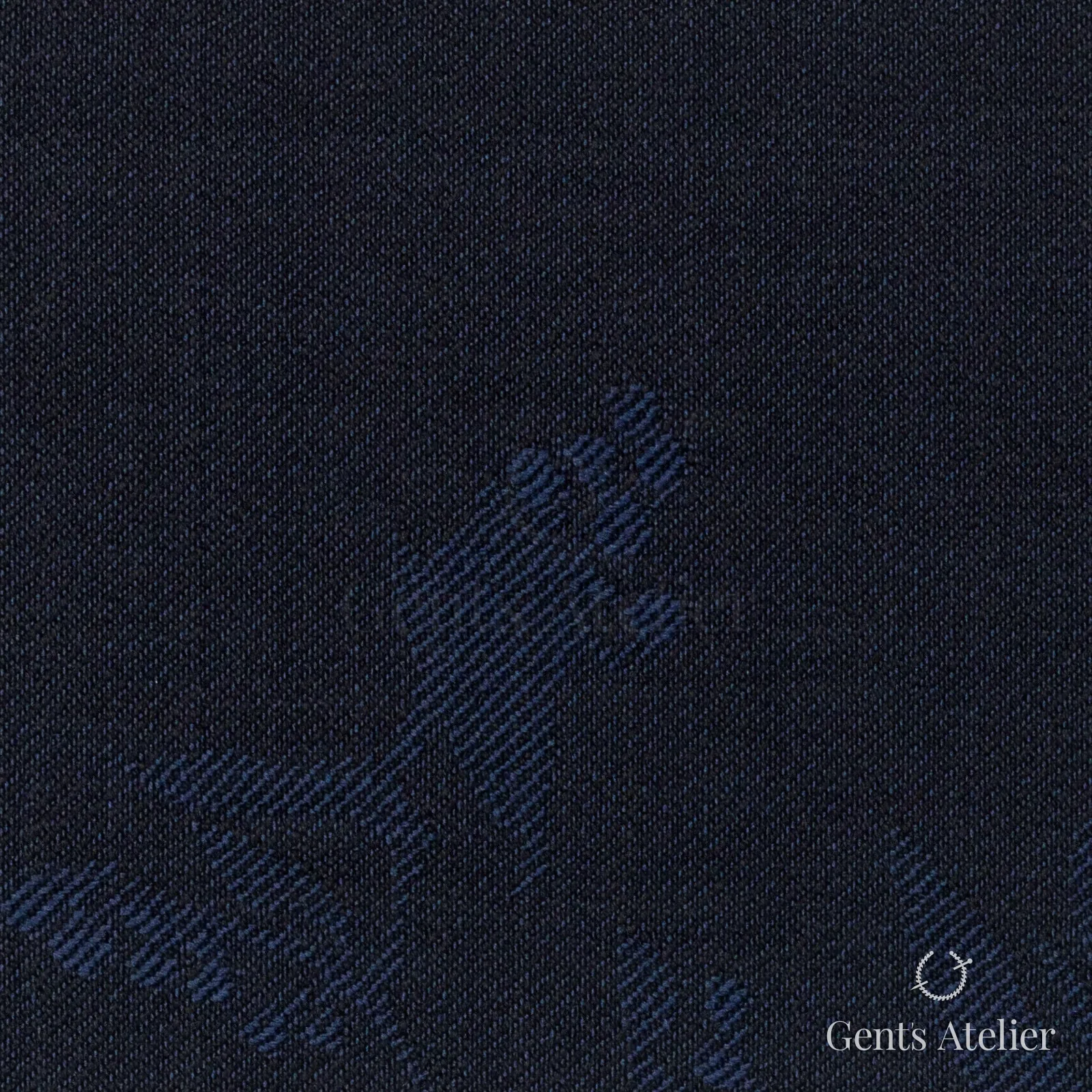 Костюмная ткань Marzoni 609 - 424 / 1000 — Тёмно-синий, оконная клетка, 100% шерсть