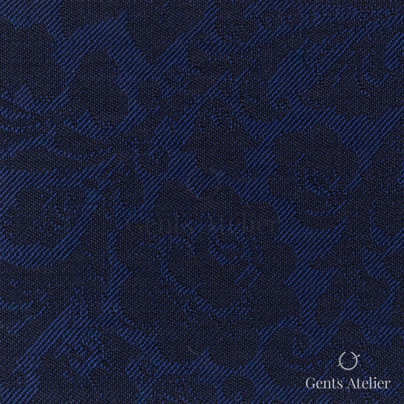 Костюмная ткань Marzoni 609 - 436 / 1000 — Синий, узор, 100% шерсть