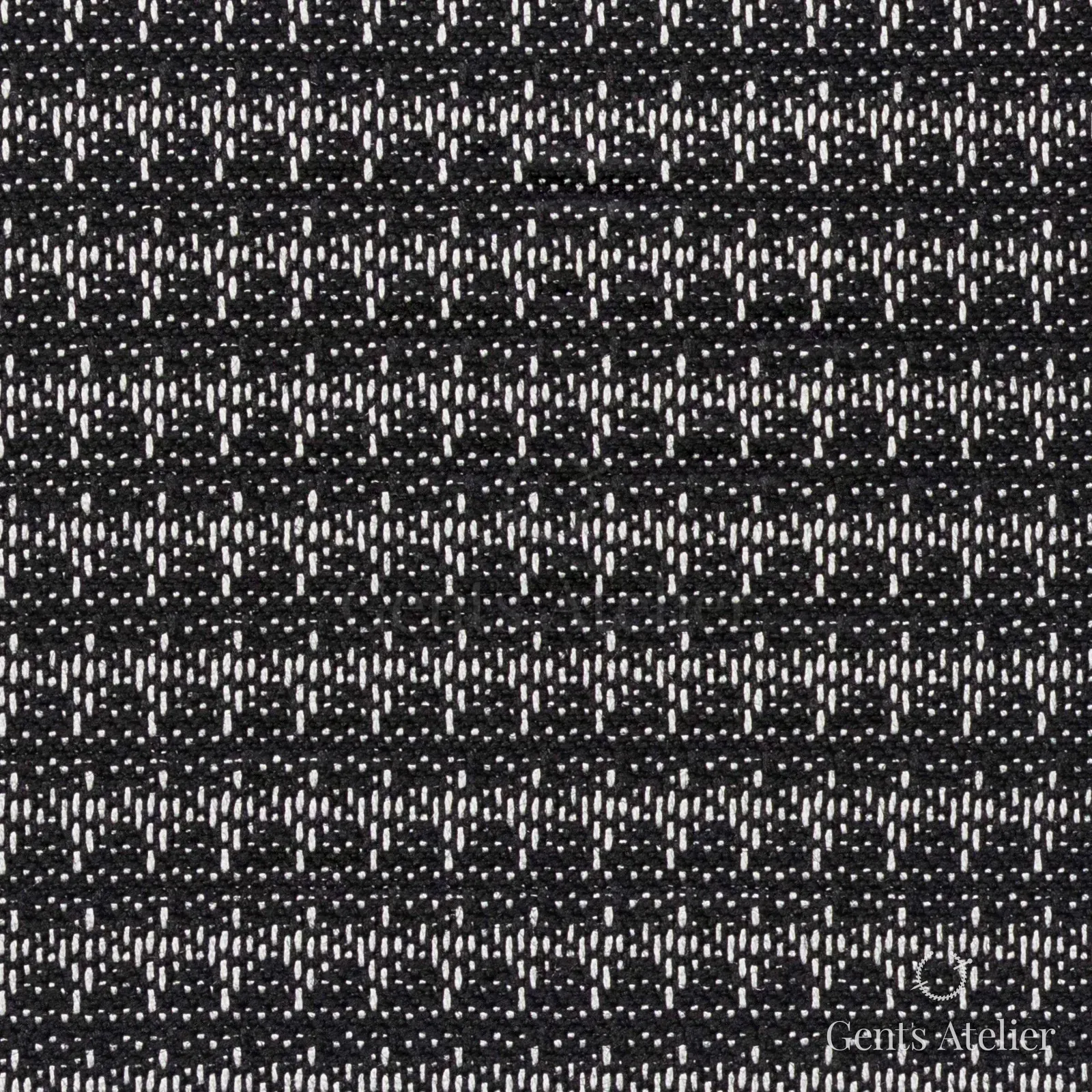Костюмная ткань Marzoni 611 - 537 / 1400 — Чёрный / Серый, узор, 50% шерсть, 50% шёлк