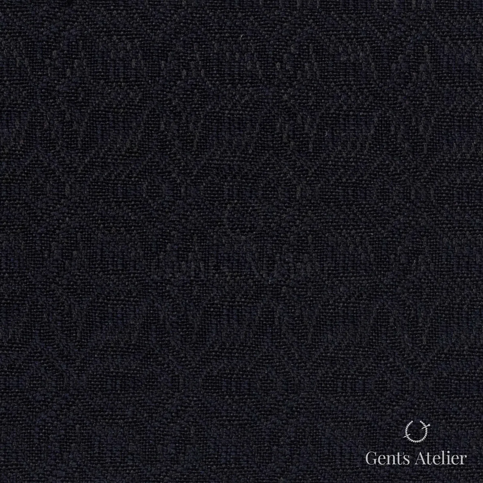 Костюмная ткань Marzoni 611 - 539 / 1400 — Чёрный, узор, 50% шерсть, 50% шёлк