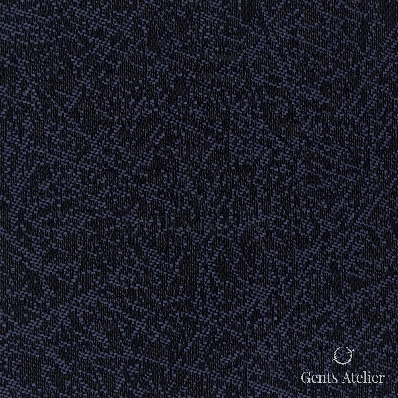 Костюмная ткань Marzoni 612 - 051 / 1100 — Тёмно-синий, узор, 51% шерсть, 49% вискоза
