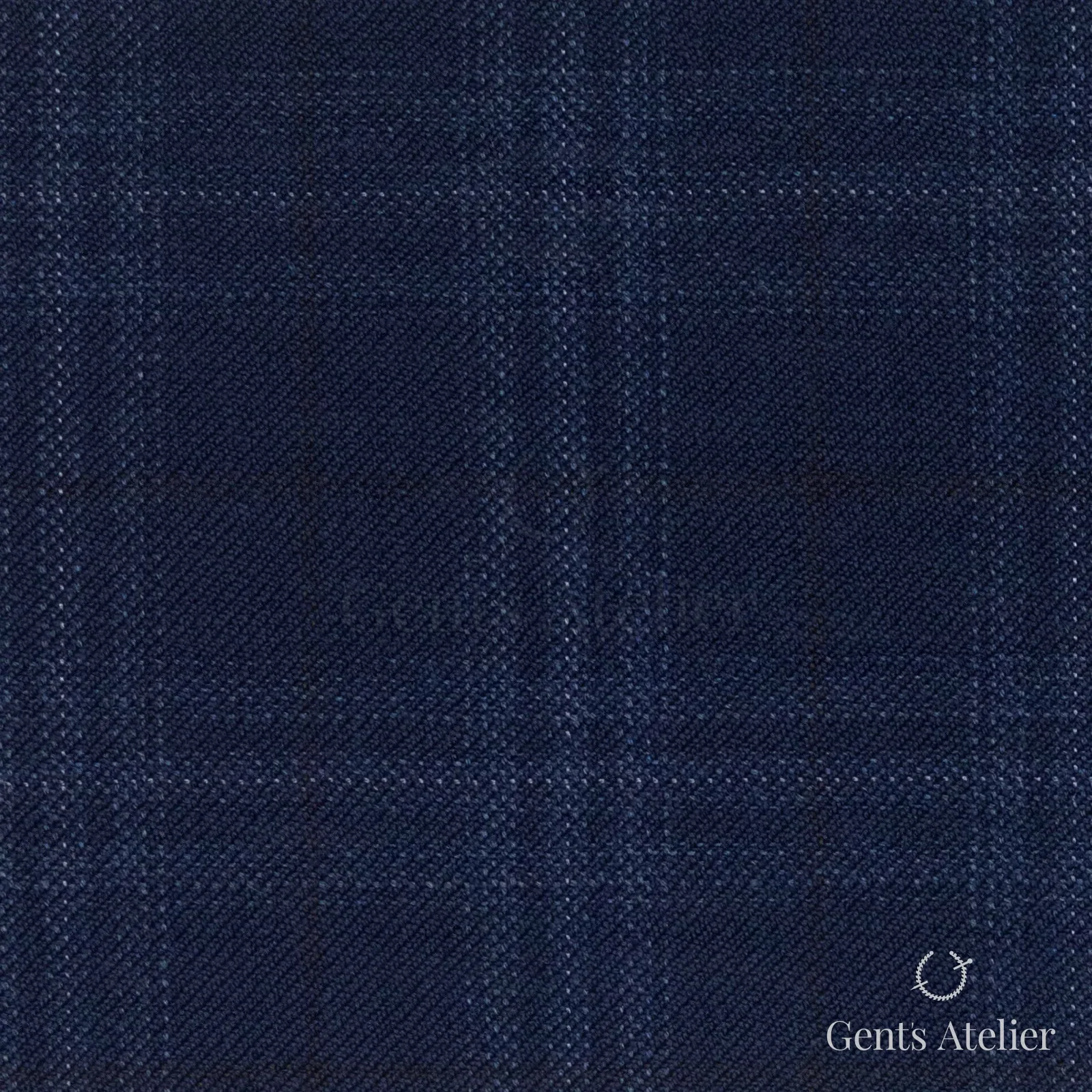 Костюмная ткань Marzoni 607 - 847 / 1000 — Синий / Коричневый, оконная клетка, 100% шерсть