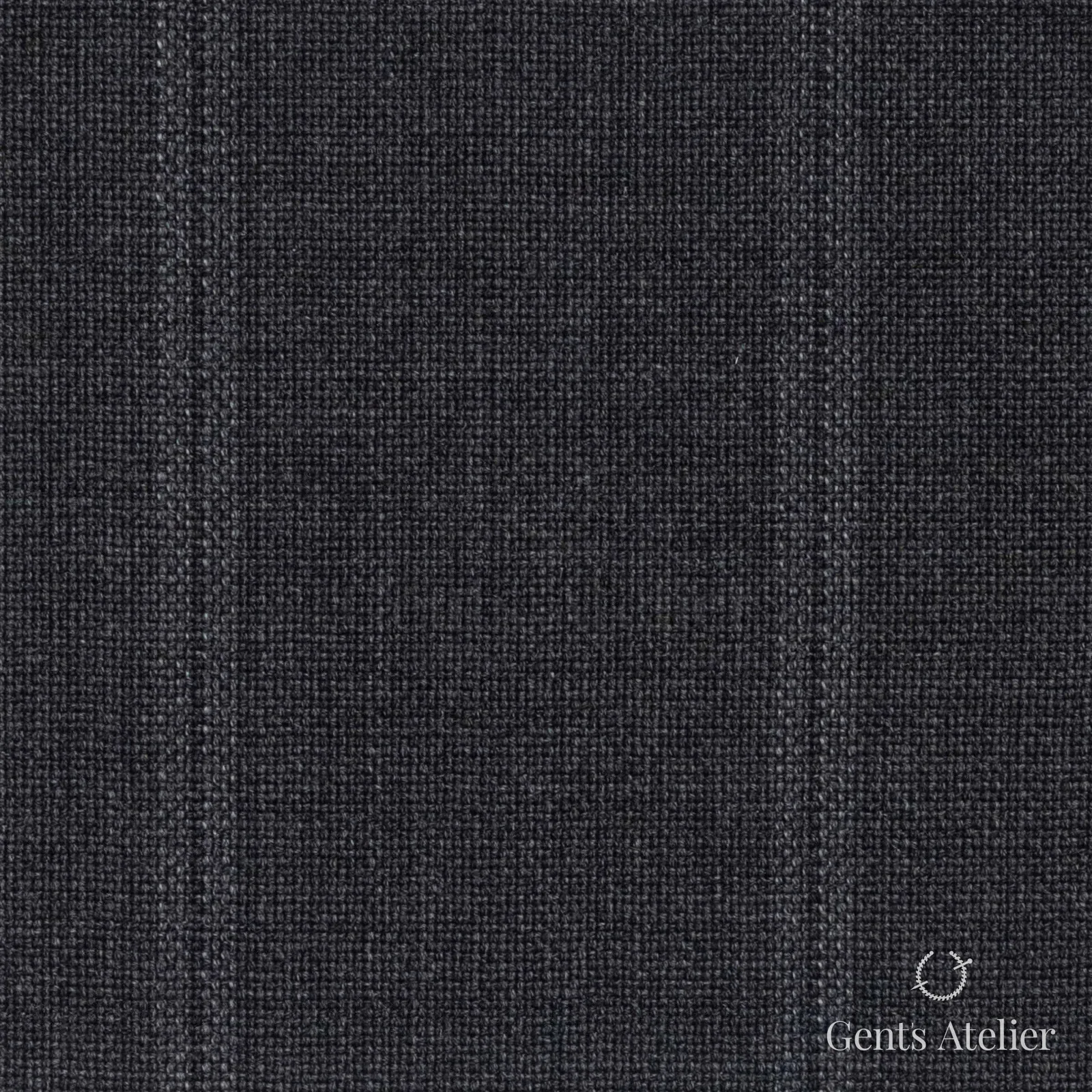 Костюмная ткань Marzoni 607 - 881 / 1000 — Антрацит, полоса, 100% шерсть